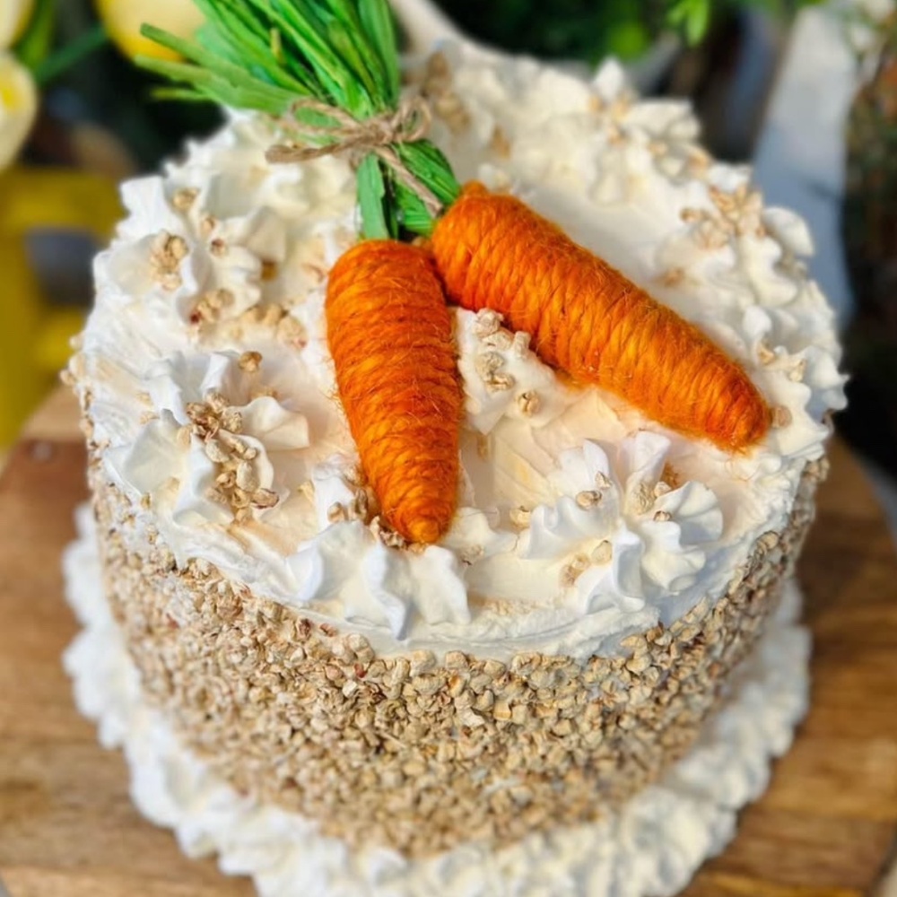 Artificial Faux Carrot Cake